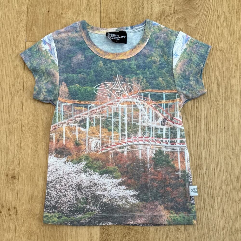 Basic Pleasure Mode Tee Rollercoaster Print Size … - image 1